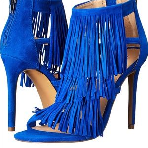 Steve Madden fringe heels gently used